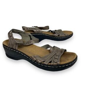 Clarks Bendables Bronze Comfort Strappy Sandals Size 7